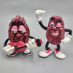 California Raisins Figure 1988 Red Guitar Winking Hot Pink Turquoise Shoes VTG
